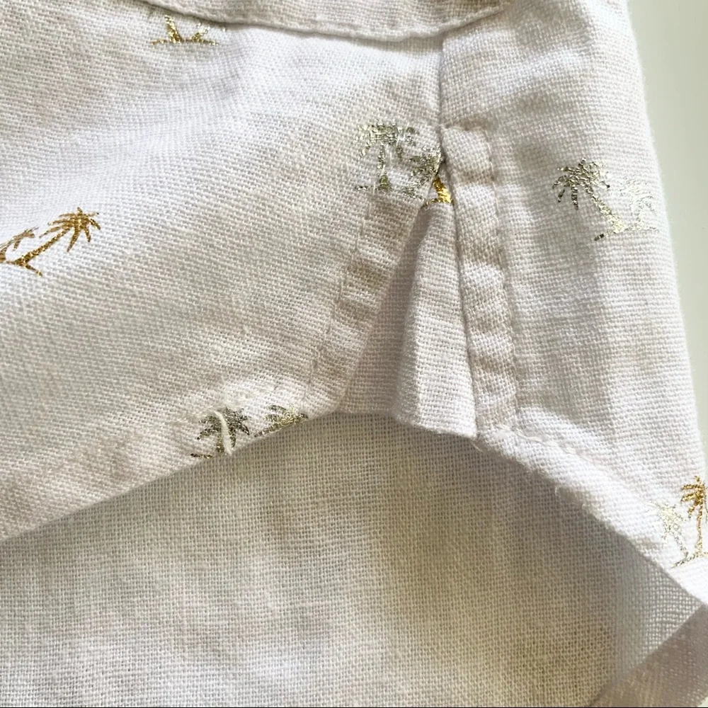 🌸New🌸 Sigrid Olsen Long Sleeve Palm Tree Shirt S - Picture 5 of 10